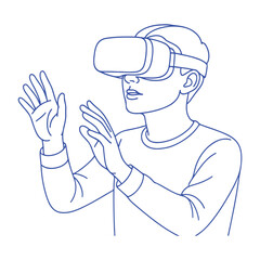 Immerse yourself in virtual reality with this sleek modern design, perfect for showcasing innovative technology and futuristic gaming experiences for your audience