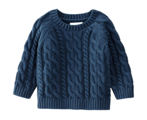 Cozy Knit Pullover for girls Knit Pattern Isolated on Transparent Background