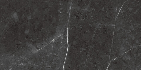 Black polished marble with white veins. A deep stone color for your design