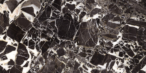 High-resolution black marble terrazzo texture. Porcelain tile carpet.