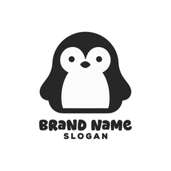 Simplistic penguin logo for a brand