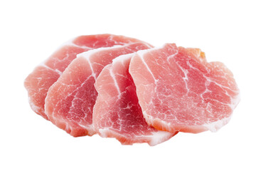 Pile of raw pork slices