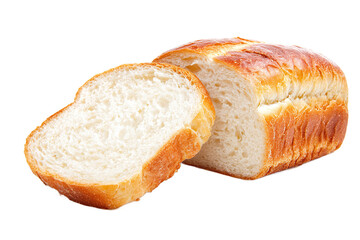 Closeup of sliced loaf of bread, studio shot