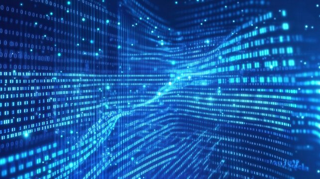 Abstract digital data stream visualization