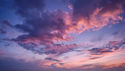 Obraz premium Serene Soft Pink And Purple Sky At Dusk With Subtle Cloud Patterns Creating A Calm And Dreamy Atmosphere Ideal For Relaxation And Mindfulness Themes