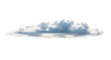 Isolated white fluffy cloud element for design, weather forecasting, and creative composition isolated PNG with Transparent Background