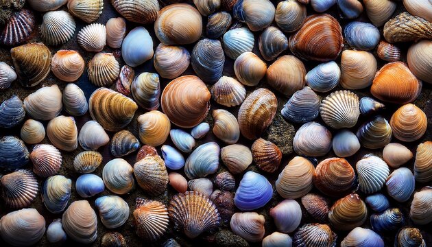 Lots Of Sea Mollusks On The Rock Texture