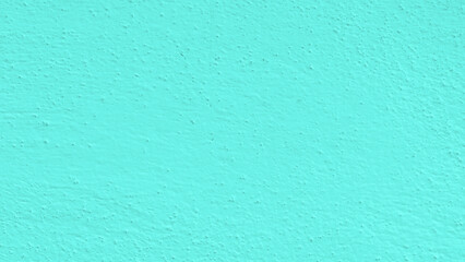 Blue turquoise green concrete wall texture background. Uneven render stucco painted concrete wall texture background. Rough and grunge wall.