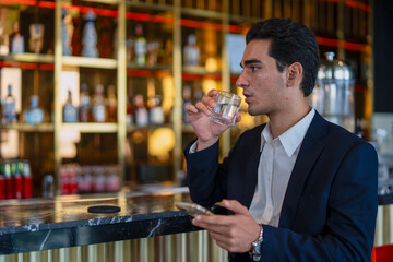 Businessperson are meeting at night club.