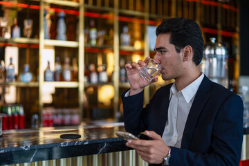 Businessperson are meeting at night club.