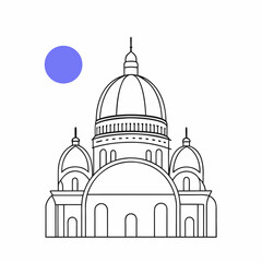 vector illustration of a temple