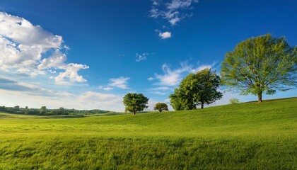 Landscape With Trees And Blue Sky