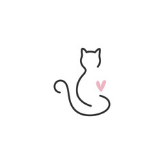 Vector of cat design on a white background. Pet. Animals.