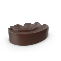 chocolate candy isolated on transparent background , 3D PNG