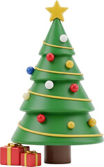 3D 크리스마스트리와 선물상자 : 3D Christmas Tree with Gifts