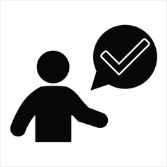 accept icons. simple solid vector