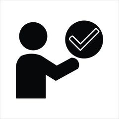 endorse icons. simple solid vector