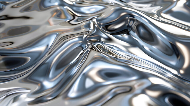 Highly Reflective Liquid Metal Surface Texture fluid