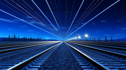 Obraz premium Convergence of Light Tracks