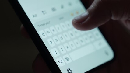 Professional hands, person and typing with phone screen for client email, text message and writing online feedback. Closeup, employee and smartphone keyboard for mobile chat, networking and research - Powered by Adobe