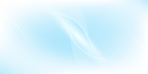 Abstract white wavy glowing lines on a blue background. Futuristic digital high-technology pattern. Health Care concept.