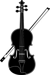 violin black silhouette vector art © Nasima