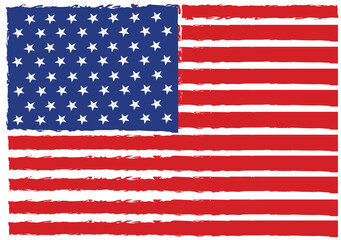 Obraz premium american flag united state on a white background