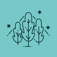 Pine outdoor logo in monoline design