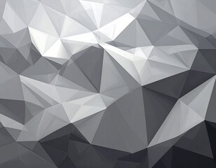Abstract grayscale geometric background with sharp, angular shapes and varying intensities