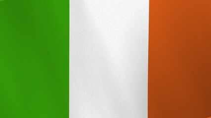 Flag of Ireland with green, white, and orange vertical stripes. - Powered by Adobe