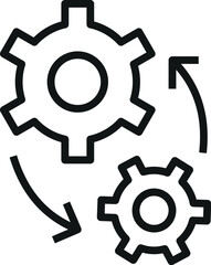 Process Icon Design vector art