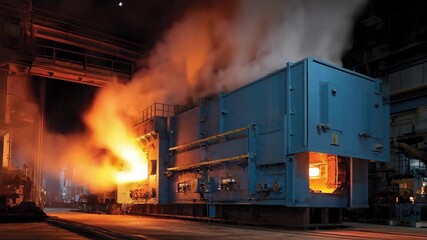 Industrial steam redrying boiler in action highlighting robust construction and powerful steam generation for heavyduty manufacturing processes.