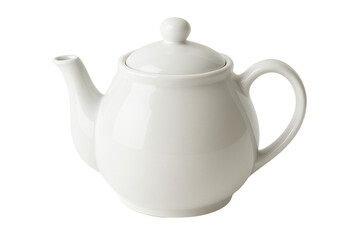 Elegant White Ceramic Teapot