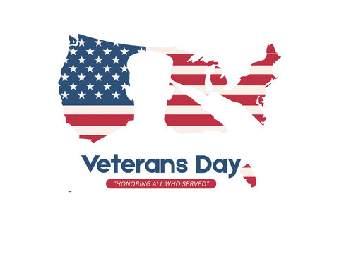 Veterans Day banner, poster, template, and card design for social media post, web template, web poster. 11 November Happy Veterans Day poster with USA flag, map, soldier. Thanksgiving to veterans day.
