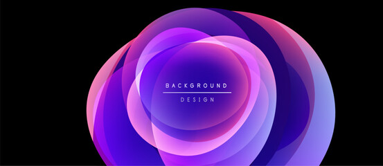 Abstract concentric circles, vibrant purple hues, modern design element. Background features text background, design. Minimalist aesthetic.