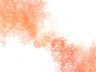 Orange abstract watercolor art background. Watercolor brush strokes. Orange watercolor brush for wedding elements. Artistic design template for invitations, posters, cards.