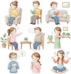 Fototapeta premium Set Lifestyle & Relaxation – Calm Daily Routine
