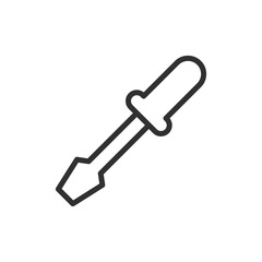 Screwdriver, linear icon. Hand tool and mechanical repair. Line with editable stroke.