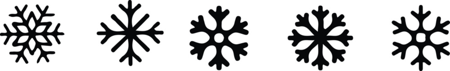 snowflake icon set vector drawing isolated object art design
