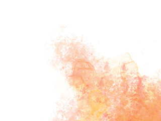 Orange abstract watercolor art background. Watercolor brush strokes. Orange watercolor brush for wedding elements. Artistic design template for invitations, posters, cards.