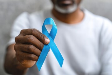 blue cancer ribbon