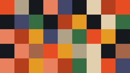 Dynamic Composition with Muted Grid — Colorful Abstract Vector Artwork with Modern Style