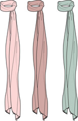 Elegant Scarves in Pastel Colors A Fashionable Accessory Collection