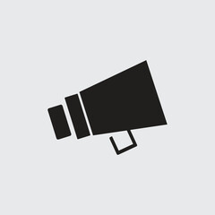 Black Megaphone Icon Vector | Announcement and Marketing Symbol
