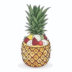 pineapple and strawberry