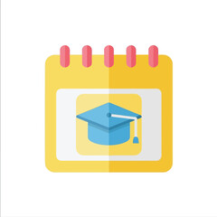 Graduation day calendar reminder education event planning academic schedule planning vector