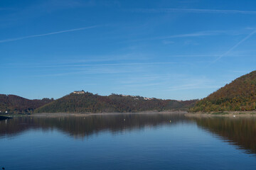 View of Waldeck Castle and the Edersee.
