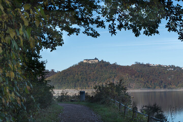View of Waldeck Castle and the Edersee.