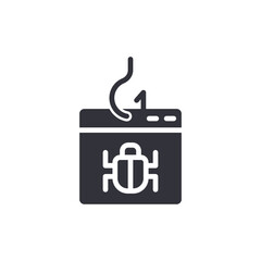 Cyber Attack Vector Via Website Vulnerability Icon