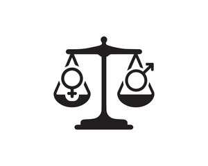 Gender equality balance icon vector design illustration